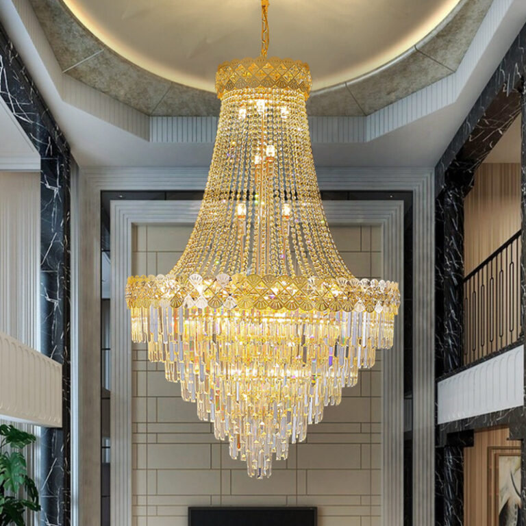 FLUO Lighting Luxury Led Chandelier Lighting Modern Crystal Chandelier for Living Room